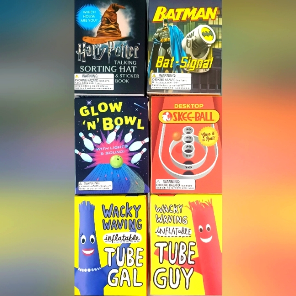 Desk top ..set of six.. skeeball..glow bowling..